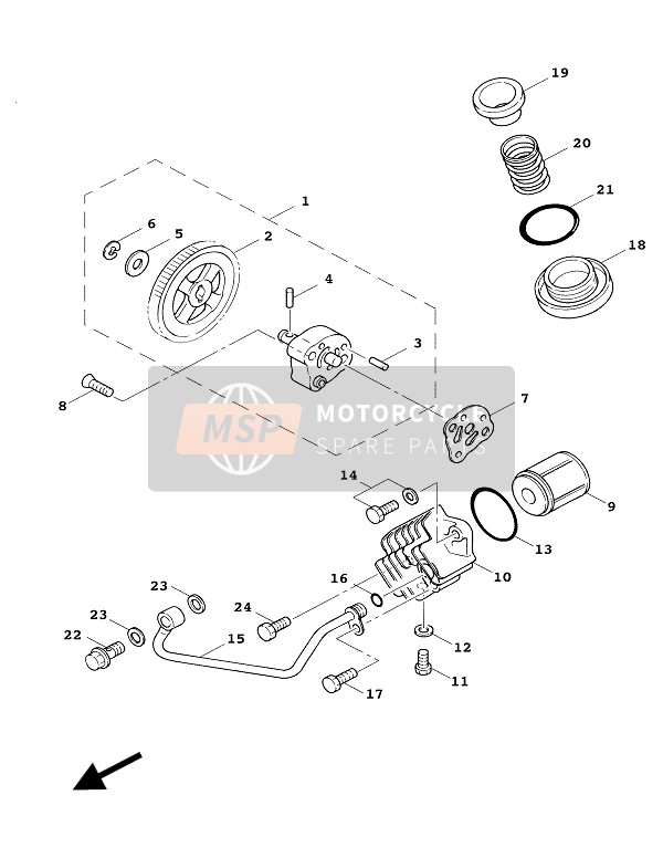 Yamaha XC125AF 2003 Oil Pump for a 2003 Yamaha XC125AF